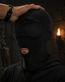 Cagoule BDSM avec ouverture pour la bouche