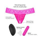 Petite culotte vibrante - SECRET PANTY 2 - Noir, Rose