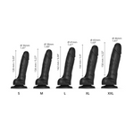 Dildo réaliste - Peau élastique - Sliding skin - Noir - L, XL, XXL