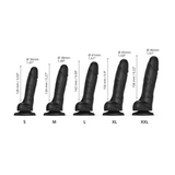 Dildo réaliste - Peau élastique - Sliding skin - Noir - L, XL, XXL