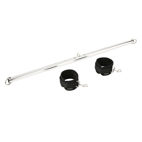 Ensemble bondage - Barre d'écartement et bracelets - Spreader Bar & Cuffs Set