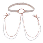 Collier pinces à mamelons - Peaches ‘n CreaMe - Collar with Nipple Clamps