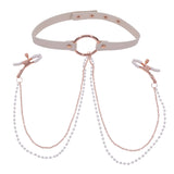 Collier pinces à mamelons - Peaches ‘n CreaMe - Collar with Nipple Clamps