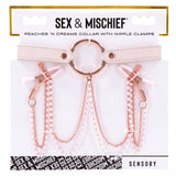 Collier pinces à mamelons - Peaches ‘n CreaMe - Collar with Nipple Clamps