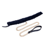 Ensemble collier à fausse fourrure et laisse - Cougar - Fur Collar & Leash