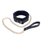 Ensemble collier à fausse fourrure et laisse - Cougar - Fur Collar & Leash